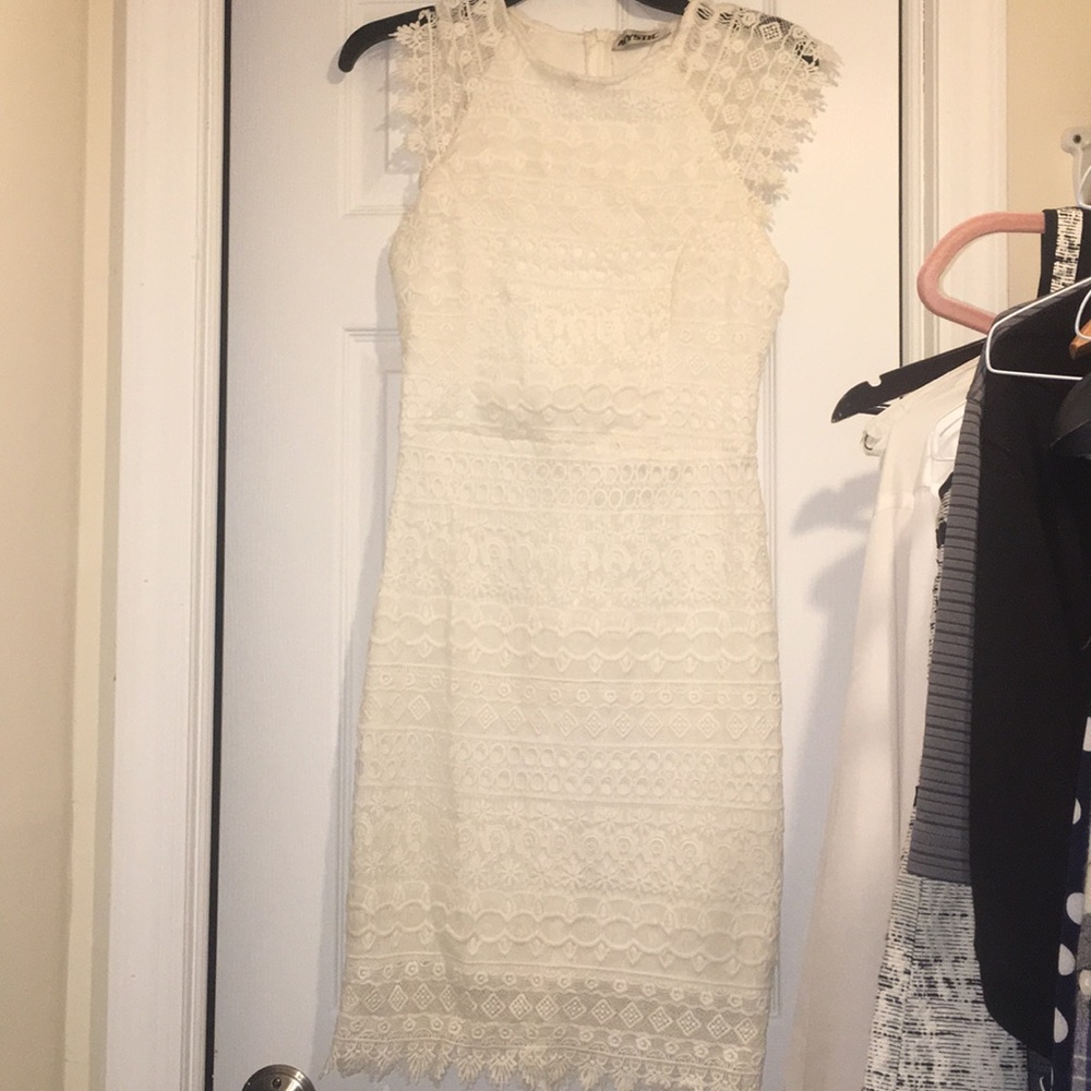 White lace dress